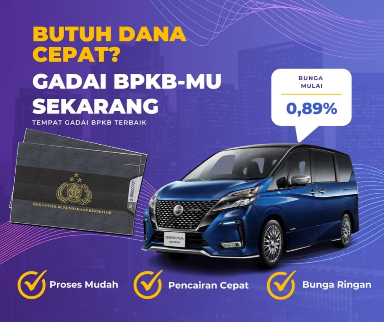 Pinjaman Dana Jaminan Bpkb Mobil Nissan Serena Dapat Pinjaman Berapa? Seperti Ini Simulasinya